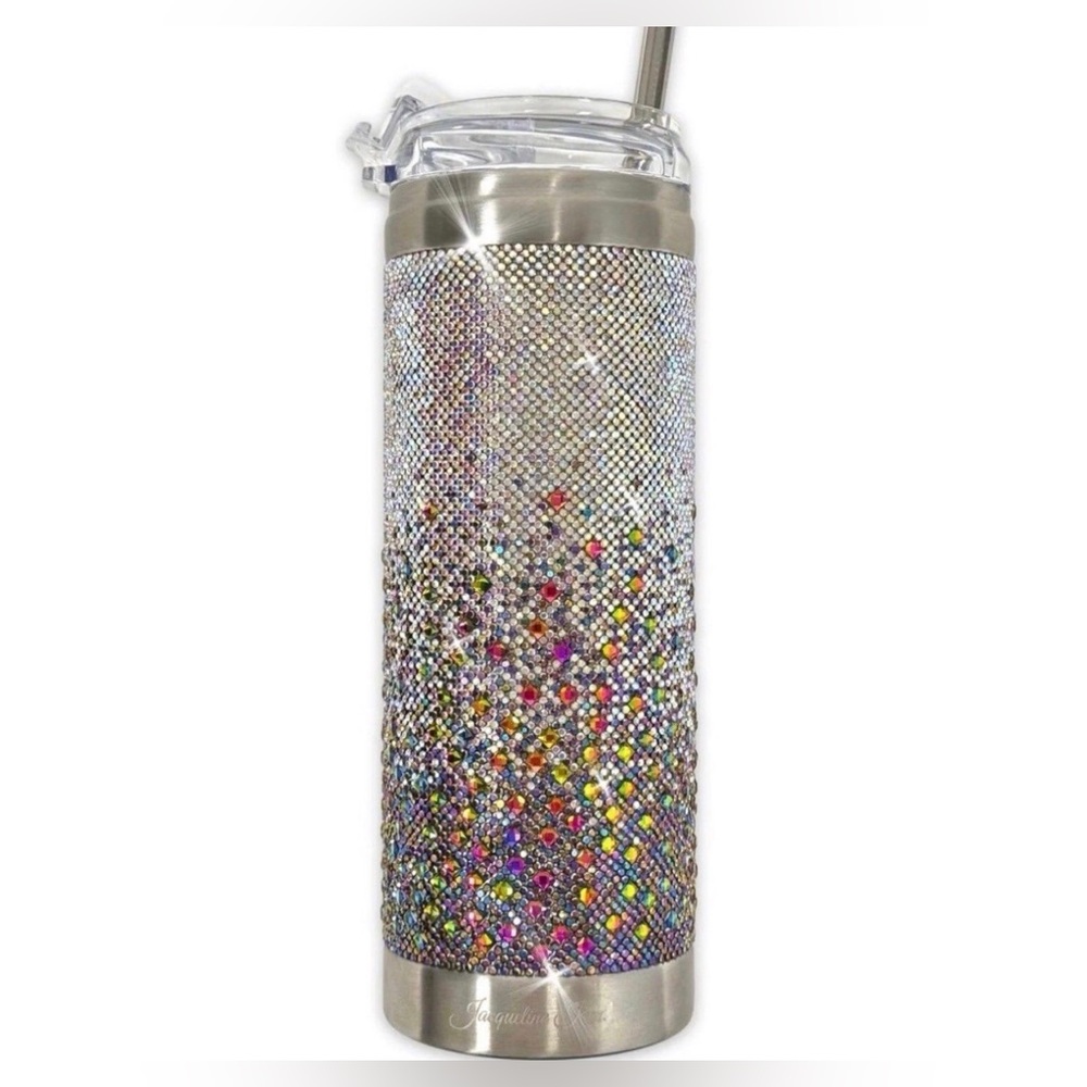 Jacqueline Kent 20 oz Crystal Multi Purple Tumbler